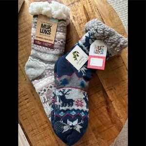 Muk Luk slipper socks (bundle of 2)